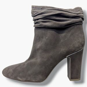 DKNY | Sabel Grey Suede Ultra High Ankle Bootie Heels Women's Size 10